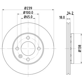 Jeu de 2 disques de frein avant MINTEX OEM 6N0615301F