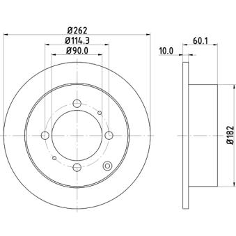 Jeu de 2 disques de frein arrière MINTEX OEM MB668083