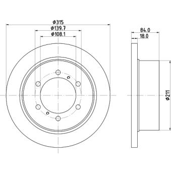 Jeu de 2 disques de frein arrière MINTEX OEM MB618797