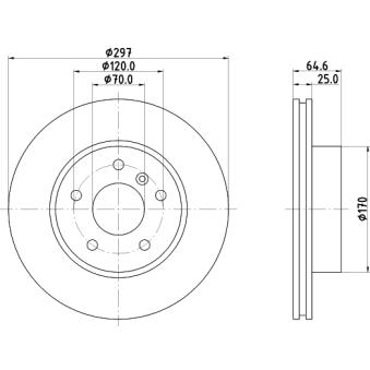 Jeu de 2 disques de frein avant MINTEX OEM NTC8780 Jeu de 2 disques de frein avant MINTEX OEM NTC8780