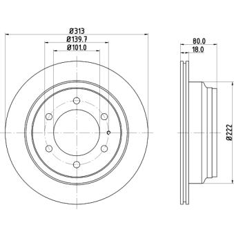 Jeu de 2 disques de frein arrière MINTEX OEM 8970460811 Jeu de 2 disques de frein arrière MINTEX OEM 8970460811