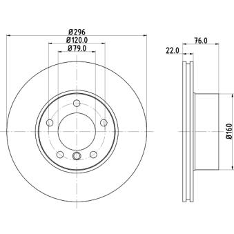 Jeu de 2 disques de frein avant MINTEX OEM 34111164839