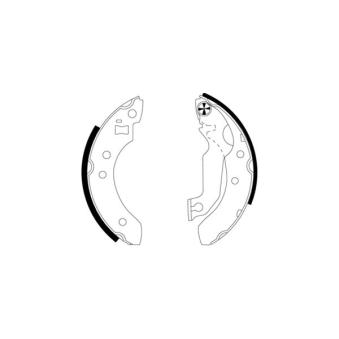 Jeu de mâchoires de frein MINTEX OEM 6150271 Jeu de mâchoires de frein MINTEX OEM 6150271