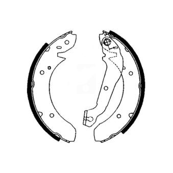 Jeu de mâchoires de frein MINTEX OEM 5830534A10