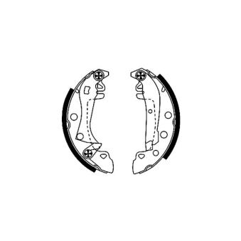 Jeu de mâchoires de frein MINTEX OEM 7701201381