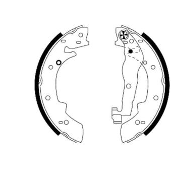 Jeu de mâchoires de frein MINTEX OEM 7701202381