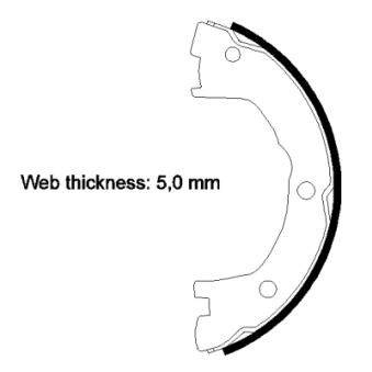 Jeu de mâchoires de frein, frein de stationnement MINTEX OEM 5001860144