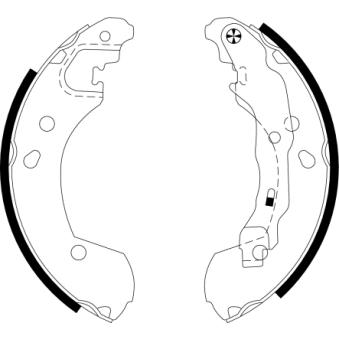 Jeu de mâchoires de frein MINTEX OEM 7701208357 Jeu de mâchoires de frein MINTEX OEM 7701208357