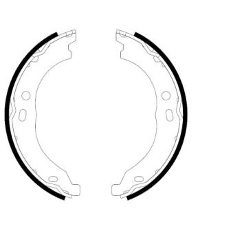 Jeu de mâchoires de frein, frein de stationnement MINTEX OEM 77364023