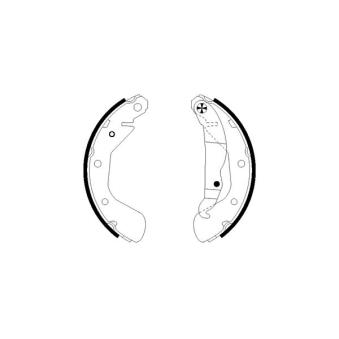 Jeu de mâchoires de frein MINTEX OEM 1605042
