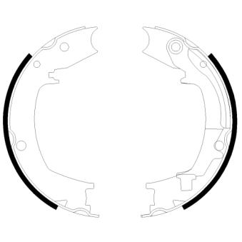 Jeu de mâchoires de frein, frein de stationnement MINTEX OEM 583053SA30