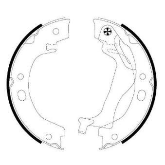 Jeu de mâchoires de frein, frein de stationnement MINTEX OEM 0449502180