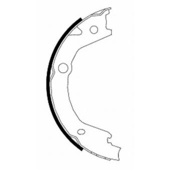 Jeu de mâchoires de frein, frein de stationnement MINTEX OEM 583502EA00