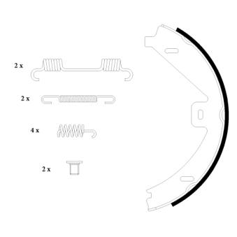 Jeu de mâchoires de frein, frein de stationnement MINTEX OEM 0054203620