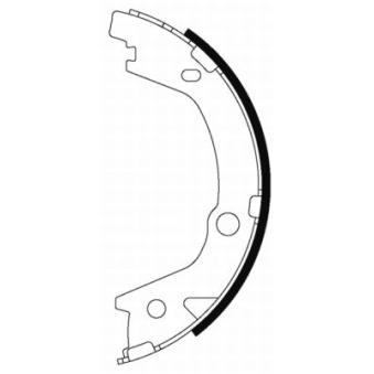 Jeu de mâchoires de frein, frein de stationnement MINTEX OEM 5835017A00