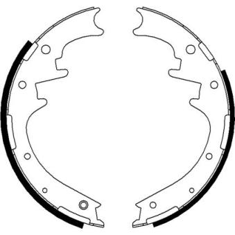 Jeu de mâchoires de frein MINTEX OEM 6M342200DA