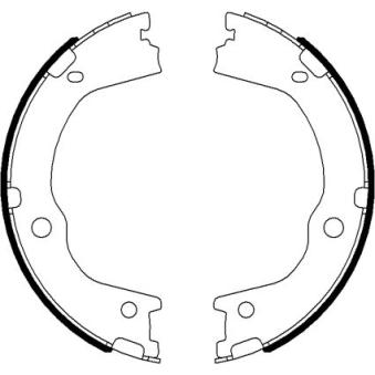 Jeu de mâchoires de frein, frein de stationnement MINTEX OEM 4833A34010