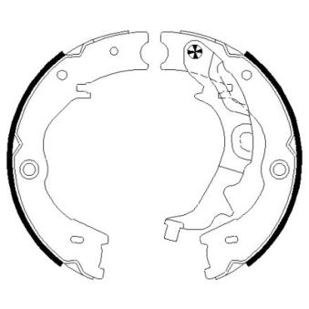 Jeu de mâchoires de frein, frein de stationnement MINTEX OEM 583504DA00