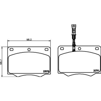Jeu de 4 plaquettes de frein avant MINTEX MGB692
