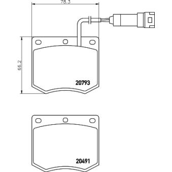 Jeu de 4 plaquettes de frein avant MINTEX MGB693