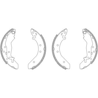 Jeu de mâchoires de frein MINTEX OEM GBS90835AF