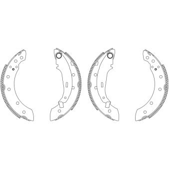 Jeu de mâchoires de frein MINTEX OEM 7701206971 Jeu de mâchoires de frein MINTEX OEM 7701206971