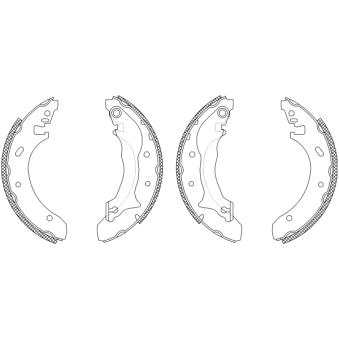 Jeu de mâchoires de frein MINTEX OEM 93BB2200AB