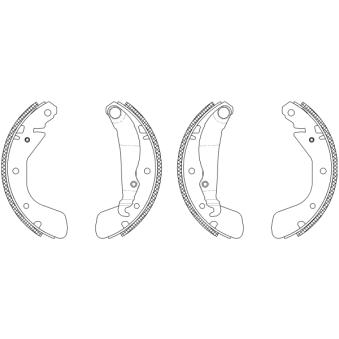 Jeu de mâchoires de frein MINTEX OEM 1605952