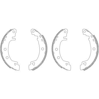 Jeu de mâchoires de frein MINTEX OEM 7701202543 Jeu de mâchoires de frein MINTEX OEM 7701202543