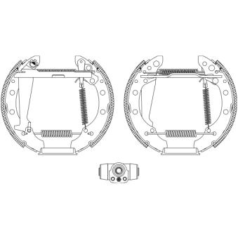 Kit de freins arrière (prémontés) MINTEX MSP106