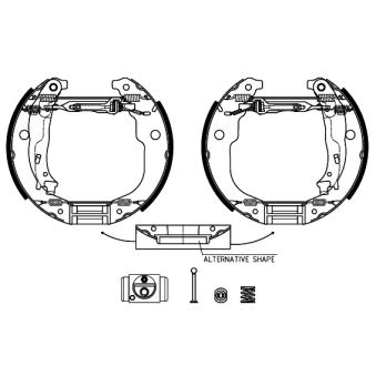Kit de freins arrière (prémontés) MINTEX OEM 424220