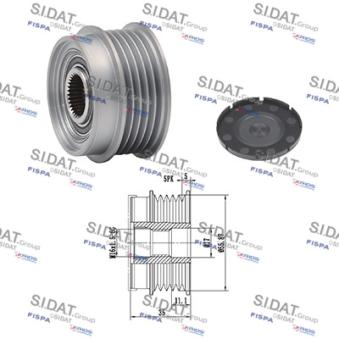 Poulie roue libre, alternateur FISPA OEM 06B903016AD Poulie roue libre, alternateur FISPA OEM 06B903016AD