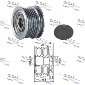 Poulie roue libre, alternateur FISPA OEM A0101540802 Poulie roue libre, alternateur FISPA OEM A0101540802