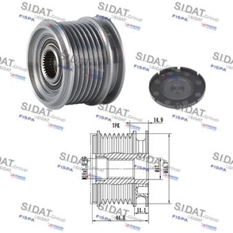 Poulie roue libre, alternateur FISPA OEM 2711541002