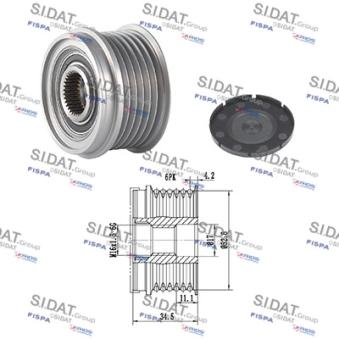 Poulie roue libre, alternateur FISPA OEM 99660301204 Poulie roue libre, alternateur FISPA OEM 99660301204