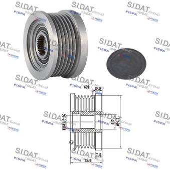 Poulie roue libre, alternateur FISPA OEM 3730027011 Poulie roue libre, alternateur FISPA OEM 3730027011
