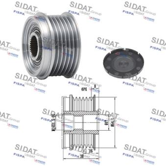Poulie roue libre, alternateur FISPA OEM 71723039