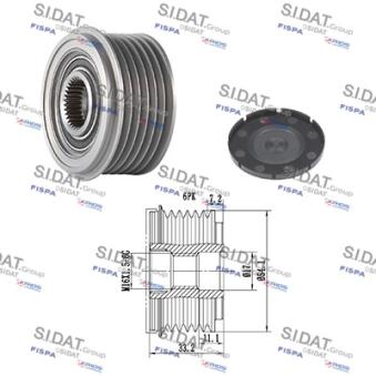 Poulie roue libre, alternateur FISPA OEM 1140136