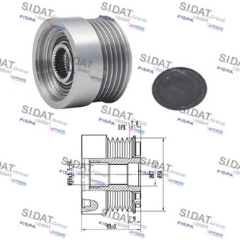 Poulie roue libre, alternateur FISPA OEM 6204095