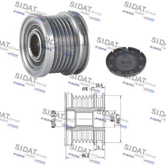 Poulie roue libre, alternateur FISPA OEM 5350087