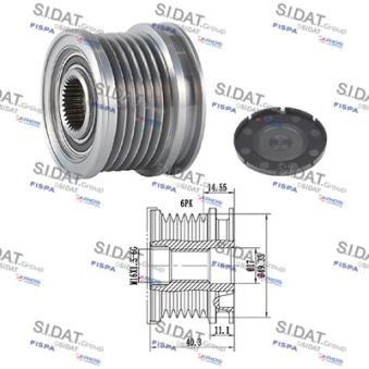 Poulie roue libre, alternateur FISPA OEM 06F903023D