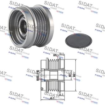 Poulie roue libre, alternateur FISPA OEM 048903017A