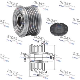 Poulie roue libre, alternateur FISPA OEM 231008578R Poulie roue libre, alternateur FISPA OEM 231008578R