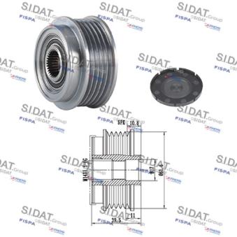 Poulie roue libre, alternateur FISPA OEM 51734825