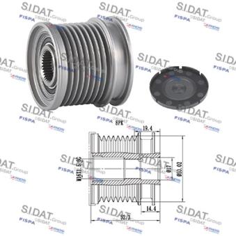 Poulie roue libre, alternateur FISPA OEM 6421500760