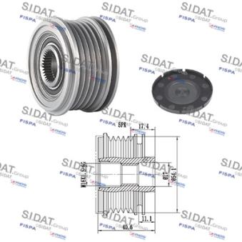 Poulie roue libre, alternateur FISPA OEM 8200360480