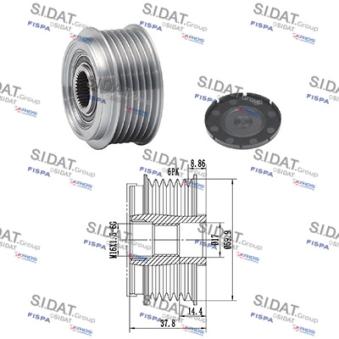 Poulie roue libre, alternateur FISPA OEM 373002G400