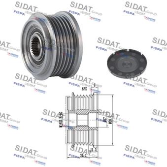 Poulie roue libre, alternateur FISPA OEM 1404791