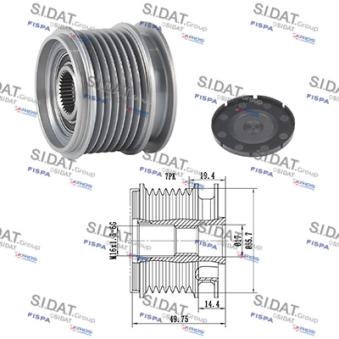 Poulie roue libre, alternateur FISPA OEM 2711541502