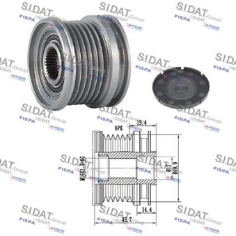Poulie roue libre, alternateur FISPA OEM 9067900